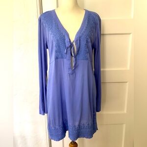 Athleta Kimssa Baja Blue Tunic Swim Cover Up Size XS fits like a small.